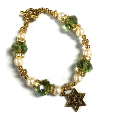 Peridot Green Crystal Bracelet