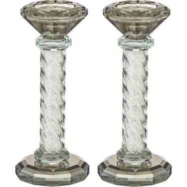 Crystal Candlesticks with Stones 6.5