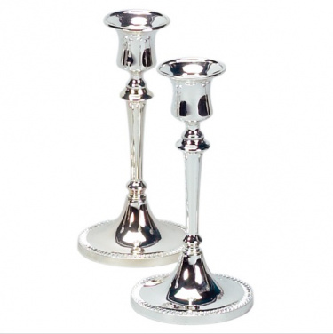 Nickle Plated Shabbat Candlesticks