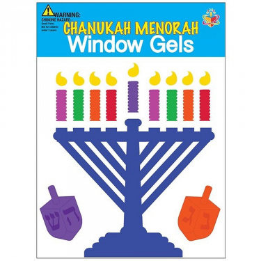 Menorah Hanukkah Gel Clings