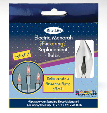 Chanukah Replacement Bulbs, Blue Flickering