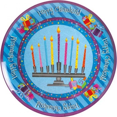 Chanukah Sparkle Melamine Plate