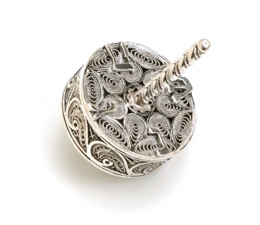 Round Filigree Sterling Silver Dreidel