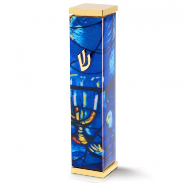 Blue Marc Chagall Mezuzah Design 8cm