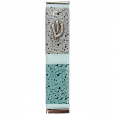 Green Leaves Mezuzah Design 8cm