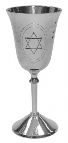 Nickel Plated Hammered Kiddush Cup