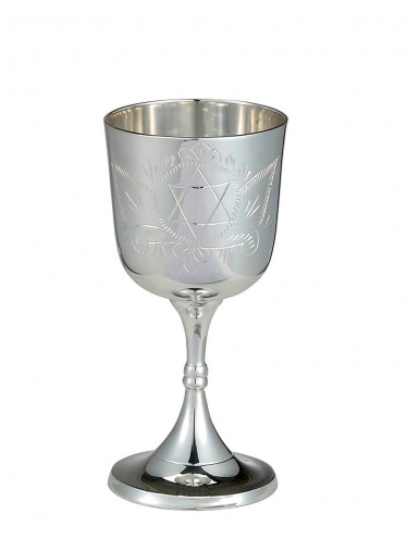 Silver Plated Kiddush Cup, Small