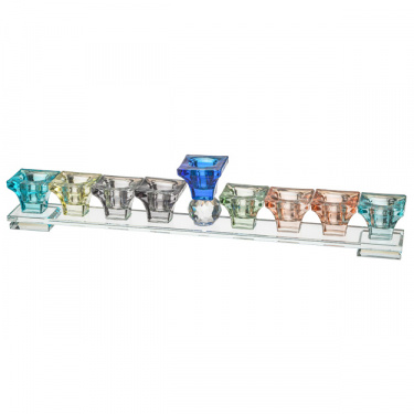 Crystal Menorah Colorful