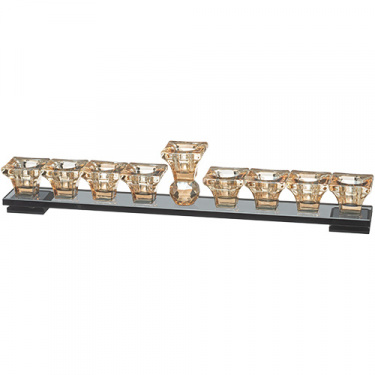 Crystal Menorah Gold Wells