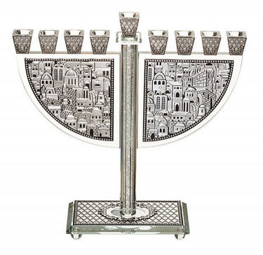 Crystal Jerusalem Menorah