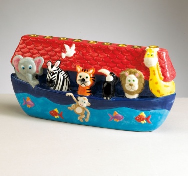 Noah Ark Ceramic Menorah