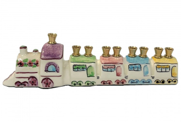 Ceramic Train Menorah