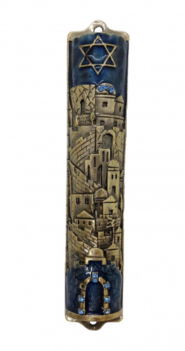 Enameled Jerusalem Mezuzah