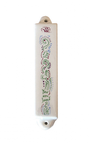 Jacqueline Klein hand painted Mezuzah