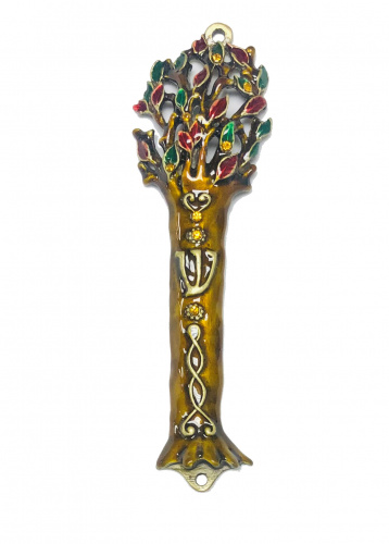 Enameled Tree of Life Mezuzah