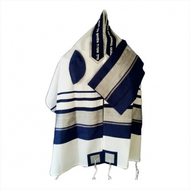 Michelle Judaica Tallit Set Silver