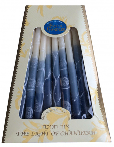 Safed Premium Chanukah Candles ~ Blue & White