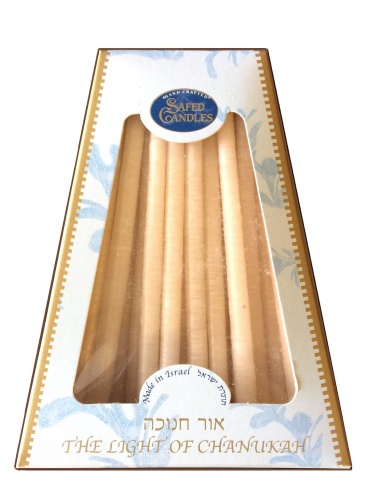 Safed Chanukah Candles - White