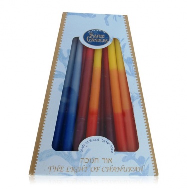 Safed Chanukah Candles - Multicolor