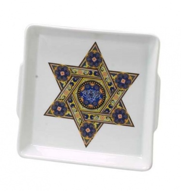 Porcelain Traditional Passover Matzah Plate