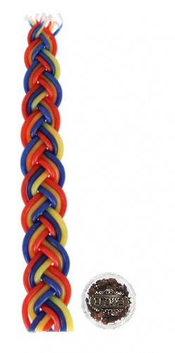 Large Mulit-Color Havdalah Candle with Besamim (Spices)