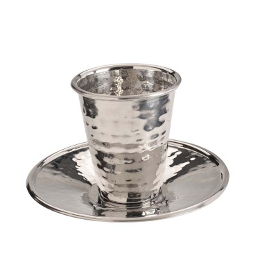Stemless Kiddush Cup with Tray