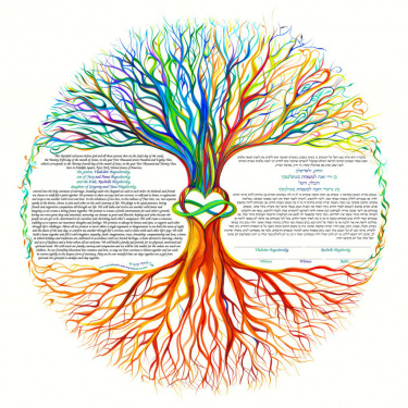 Tree of Life ~ Infinity Ketubah by Nava Shoham