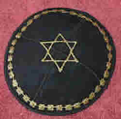 Hand Painted Jewish Star Kipah