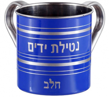 Stainless Steel Washing Cup Blue Chalav