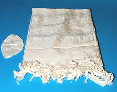 Gabrieli White Wedding Silk Tallit Set