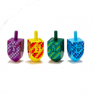 Wooden Dreidel Large Painted