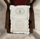 Bris Pillow Ivory Embroidered in Silver with Chair 1