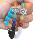 Quartz or Lava Beaded Stretch Bracelet 1