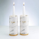Ceramic Candlestick Set Marble Design 1