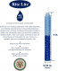 Chanukah Candles - Blue 2 Tone Honeycomb Beeswax 3