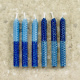 Chanukah Candles - Blue 2 Tone Honeycomb Beeswax 2