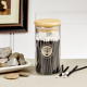 Glass Container with Blue Matches 1