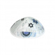 Emanuel Embroidered Raw Silk - Star of David & Menorahs 2