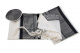 Galilee Silk Modern Gray and Black Decorated Tallit  1