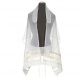 Galilee Silk Sheer Cream Paisley Tallit