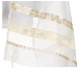 Galilee Silk Sheer Cream Paisley Tallit 1