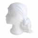 Ladies White Lace Head Covering, Flowers 1