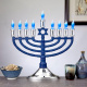 Premium Electric Menorah, Blue and Silver 2