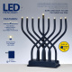 LED Navy Metal Electric Menorah 1