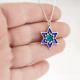 Nadav Art: Sterling Silver Magen David Enameled Necklace 1