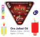 Medium Chanukah Pre-Filled Jelled Solid COLOR Olive Oil Candles 1
