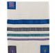 Emanuel Blue and Purple Stripes Tallit Set 1