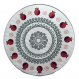 Lily Art Red Pomagranate Reinforced Glass Apple & Honey Dish 1