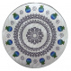 Lily Art Blue Pomagranate Reinforced Glass Apple & Honey Dish 1