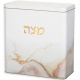 Decorated Matzah Tin Rose Gold Wave